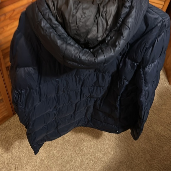 Nautica Blue Puffer Jacket Quilted Design High Collar - Picture 10 of 10